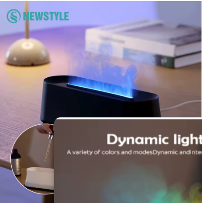 Smoky Fire Mist Humidifier with 7-Color RGB Lights – Aromatherapy & Ambient Glow