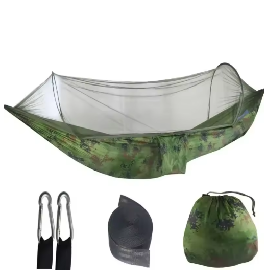 2-Person Camping Hammock with Mosquito Net – Portable Outdoor Hanging Bed