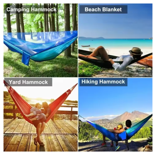 2-Person Camping Hammock with Mosquito Net – Portable Outdoor Hanging Bed