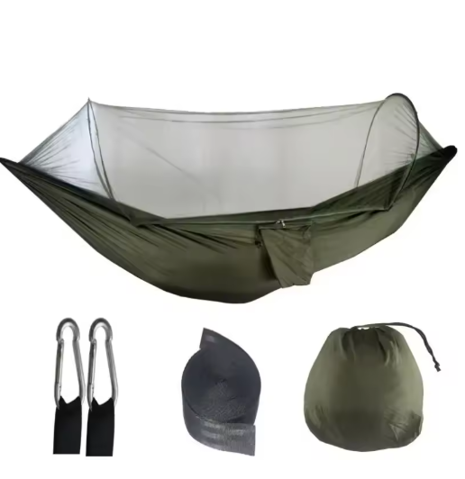 2-Person Camping Hammock with Mosquito Net – Portable Outdoor Hanging Bed