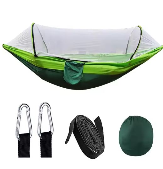 2-Person Camping Hammock with Mosquito Net – Portable Outdoor Hanging Bed