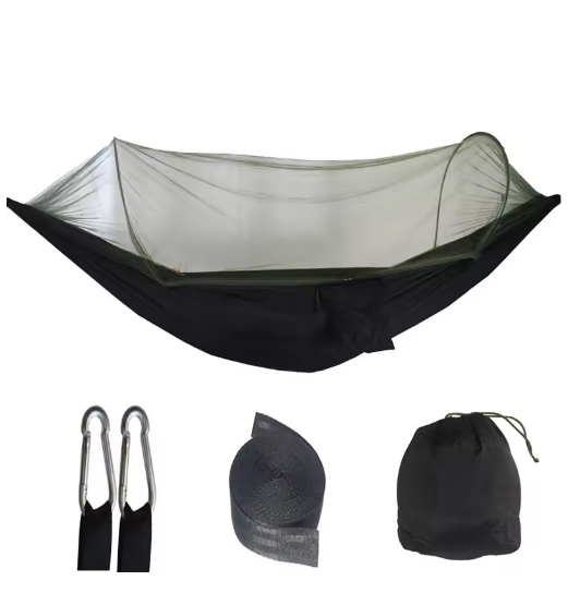 2-Person Camping Hammock with Mosquito Net – Portable Outdoor Hanging Bed